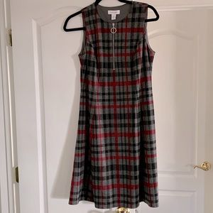 NWOT Calvin Klein Front Zipper Sleeveless Midi Dress Size 4